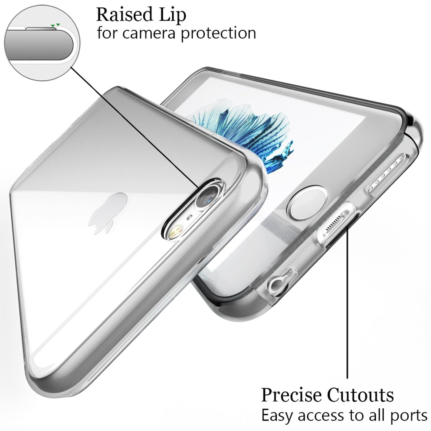 NALIA 360° Hülle für iPhone 6 / 6s – Vorne & Hinten Schutz – 360GUARD (Full-Body Case) – Marke aus Berlin