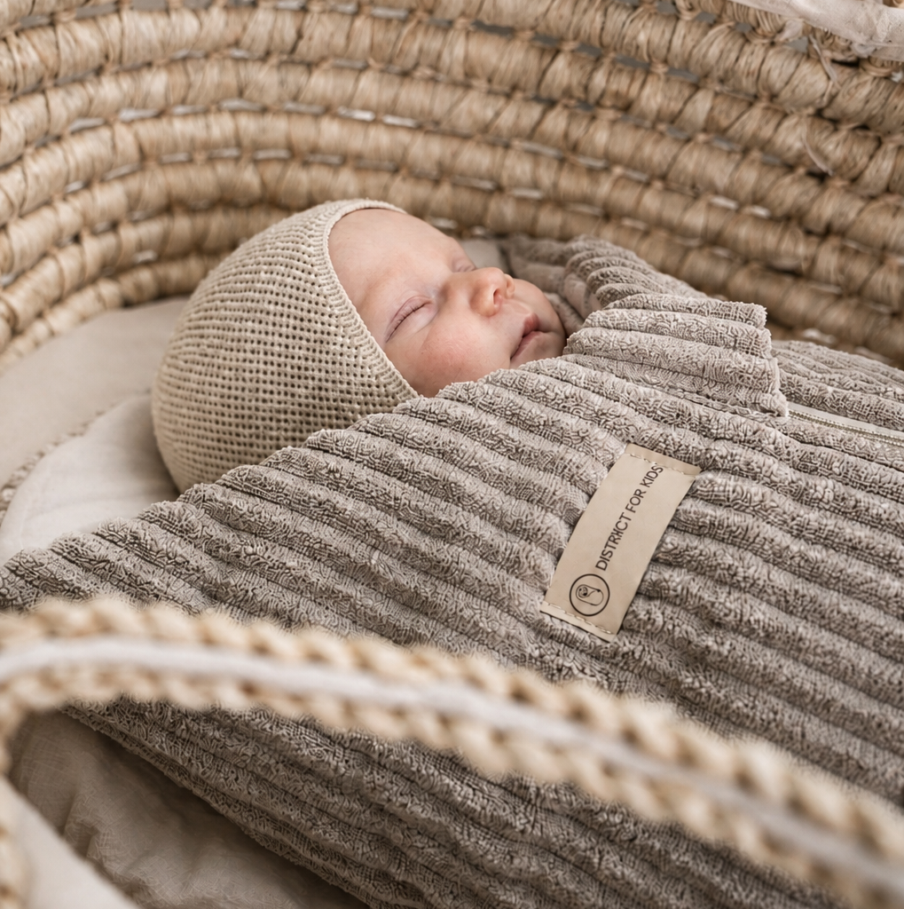Corduroy sleeping bag that grows with your baby - Warm all-season baby sleeping bag
