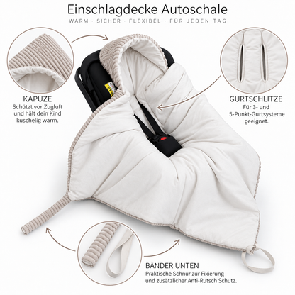 Corduroy wrap blanket – Perfect for any car seat