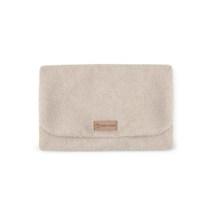 Wickelunterlage Teddystoff Bouclé – praktische Windeltasche für unterwegs