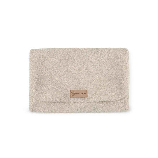 Wickelunterlage Teddystoff Bouclé – praktische Windeltasche für unterwegs