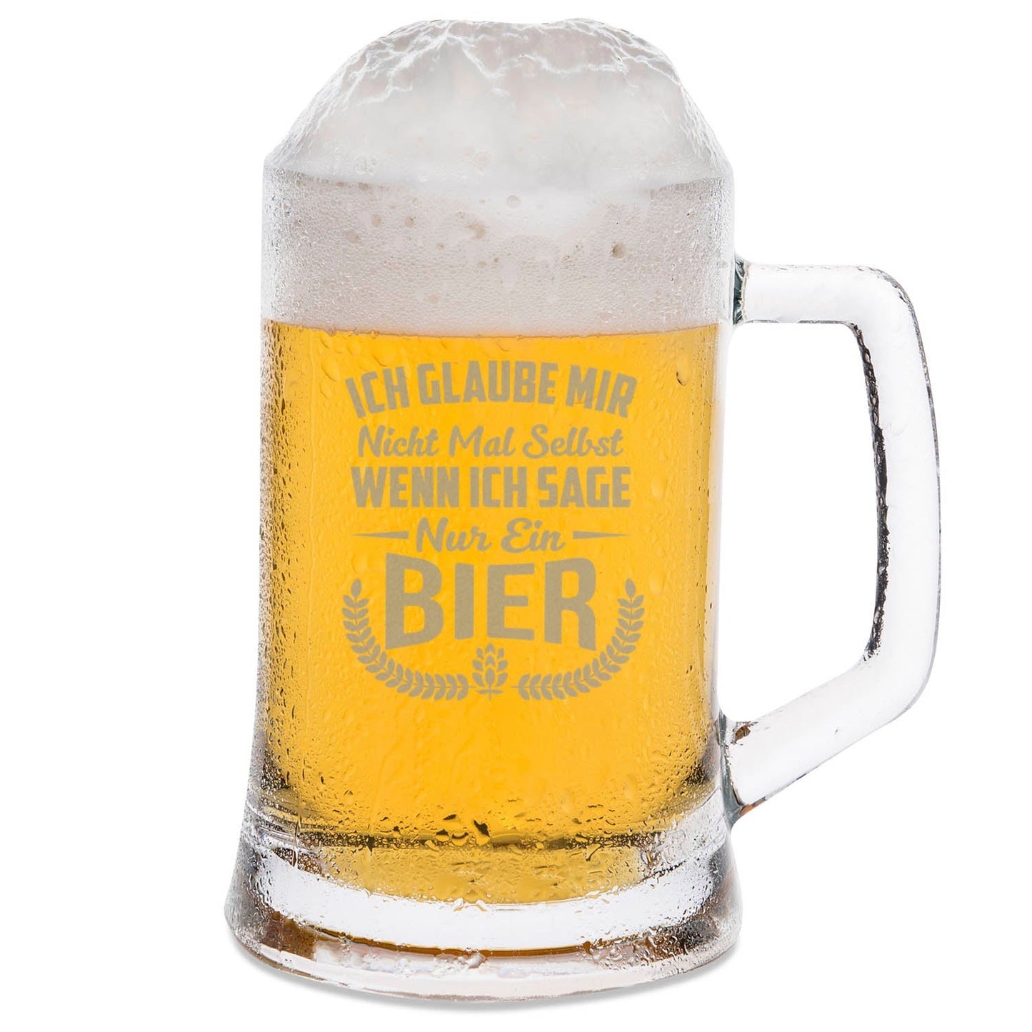 Montana Bierkrug mit Gravur "Ich glaube mir nicht mal selbst"