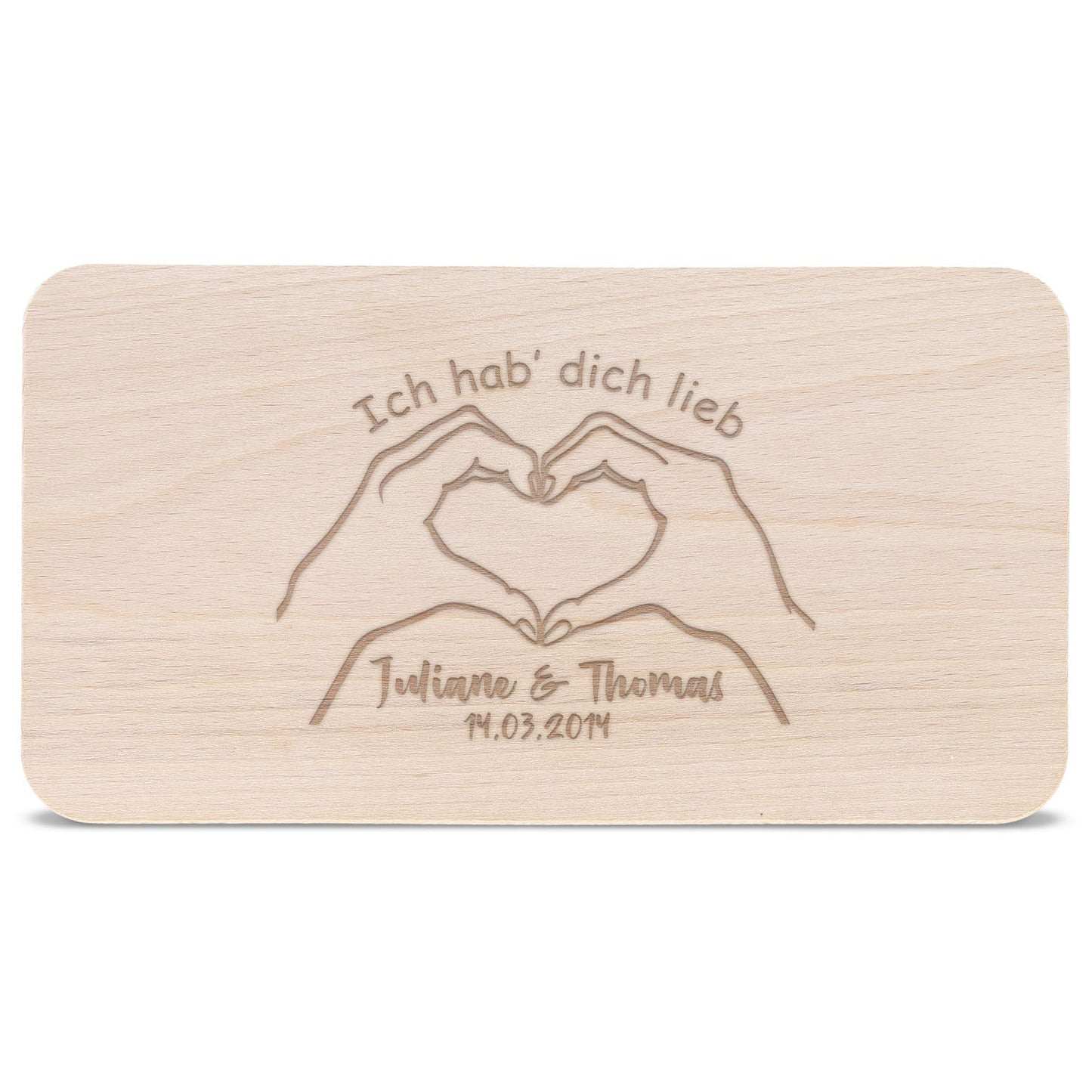 Frühstücksbrettchen Ich hab dich lieb