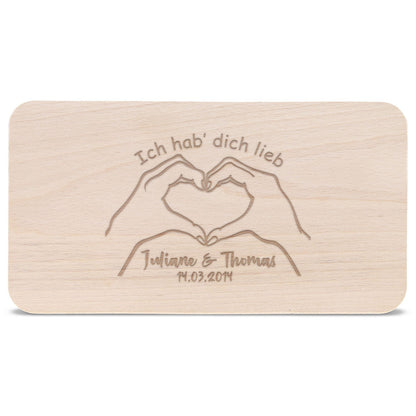 Frühstücksbrettchen Ich hab dich lieb