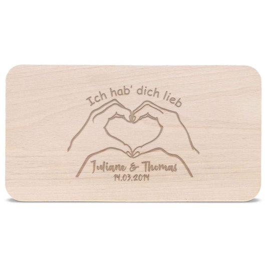 Frühstücksbrettchen Ich hab dich lieb