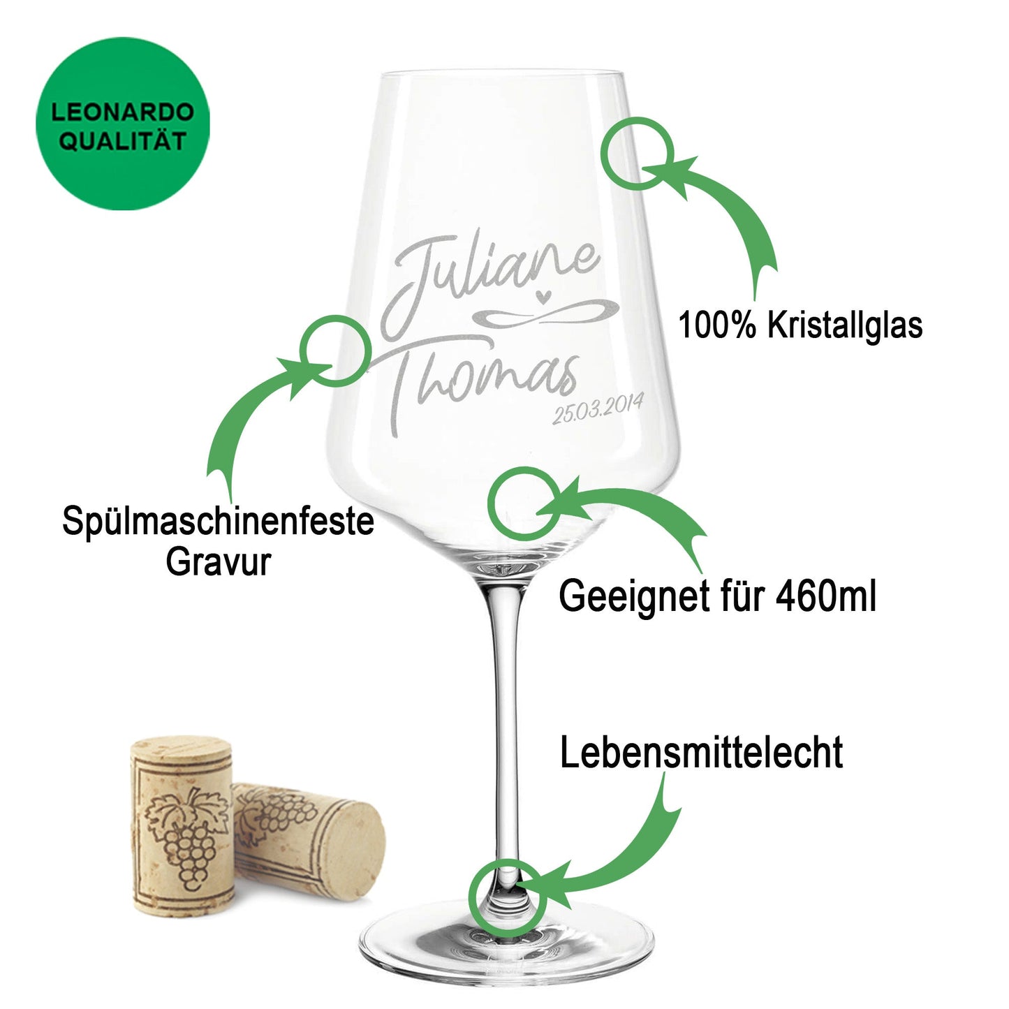 Leonardo Weingläser Set mit Gravur "Infinity"
