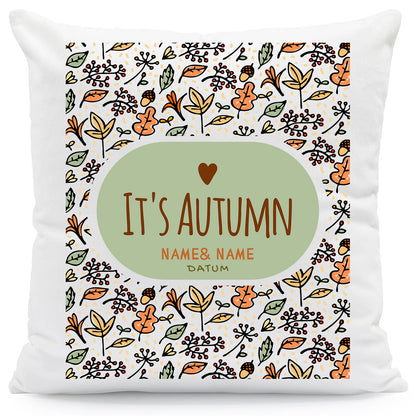 Bedrucktes Kissen mit Spruch It's Autumn