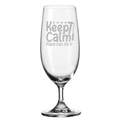 Leonardo Bierglas mit Gravur "Keep calm papa can fix it"
