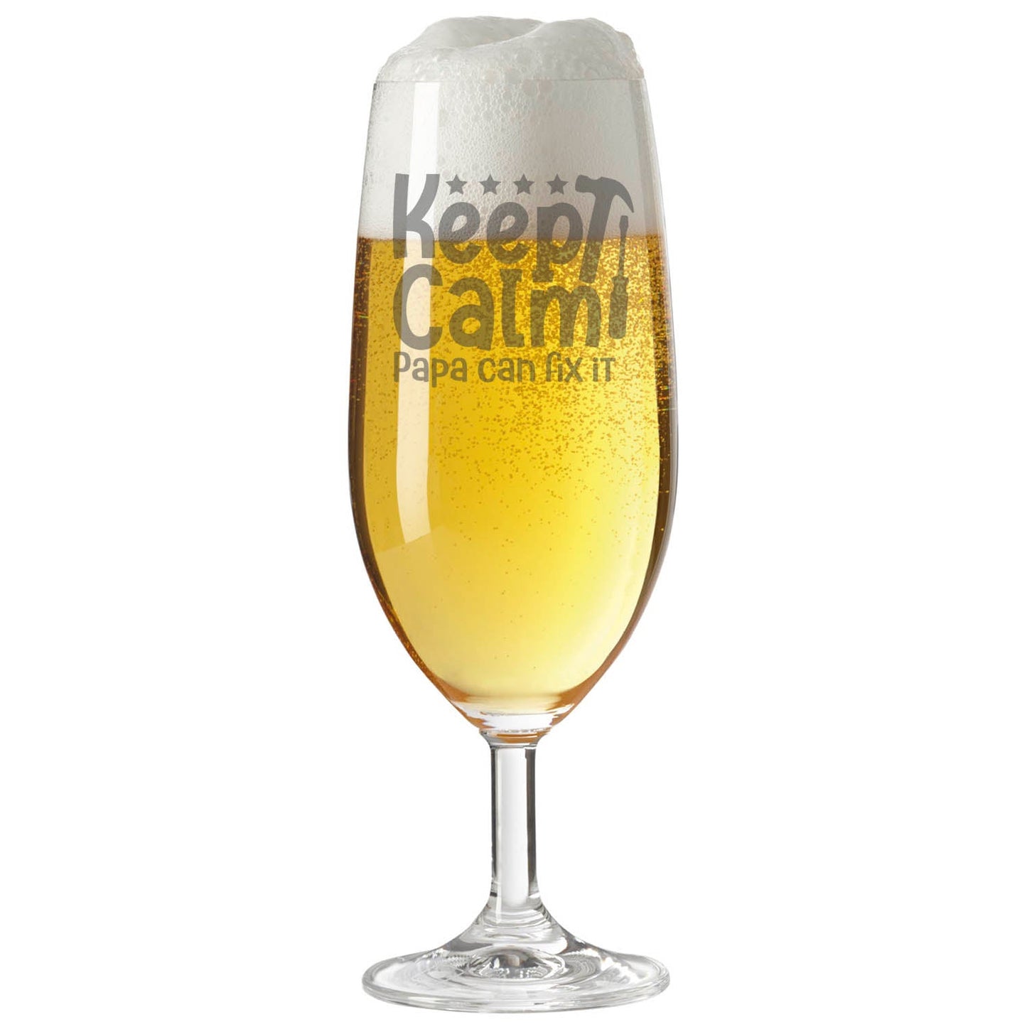 Leonardo Bierglas mit Gravur "Keep calm papa can fix it"