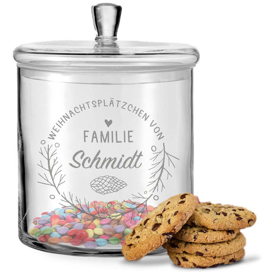 Leonardo Keksglas mit Gravur Weihnachtsplätzchen Familie