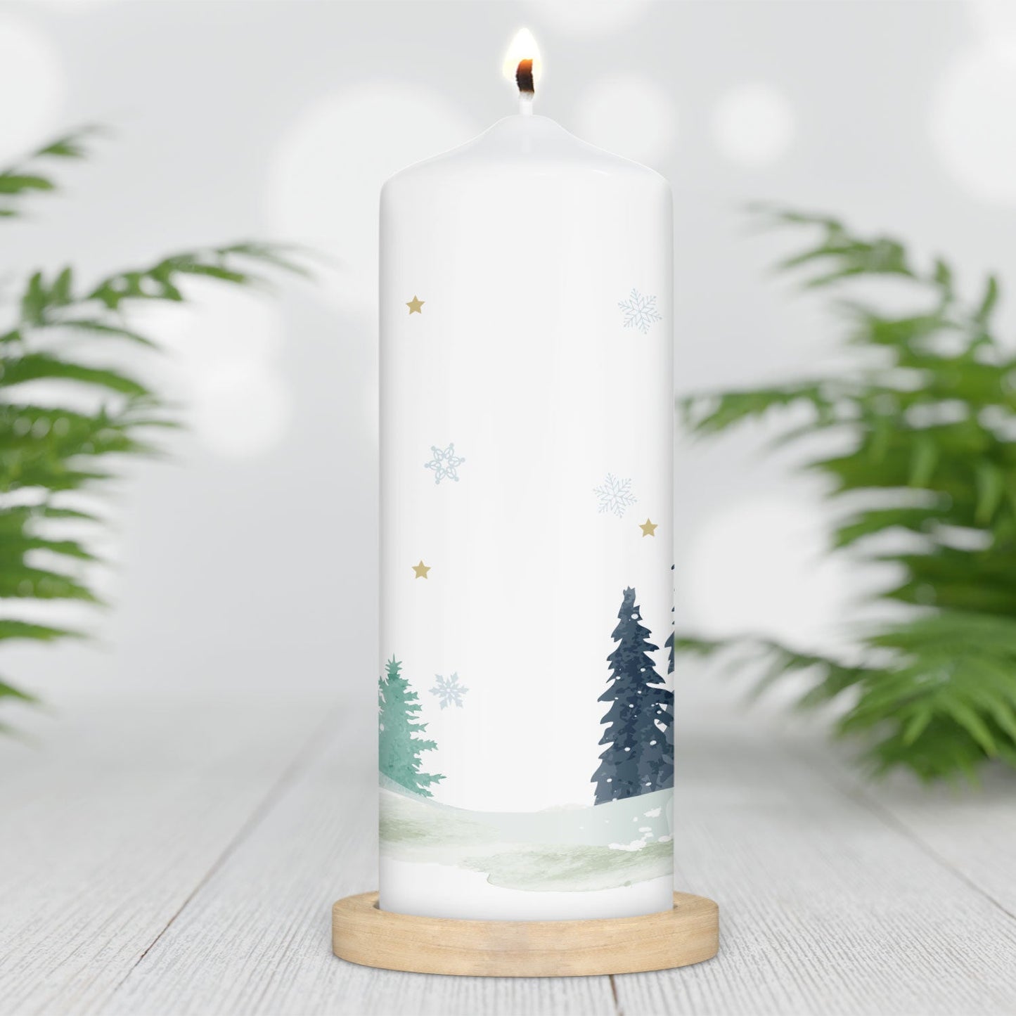 Große Kerze "Fröhliche Weihnachten Haus" zu Weihnachten