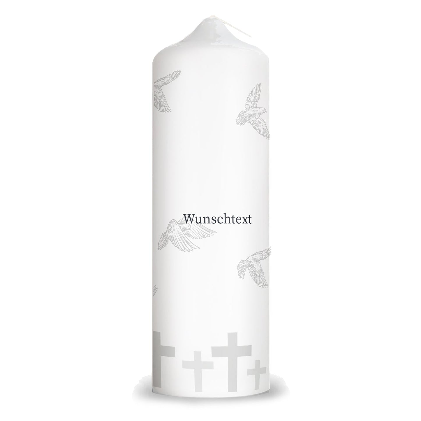Große Kerze "Vögel" - Trauerkerze mit Namen & Wunschtext