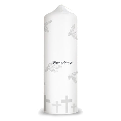 Große Kerze "Vögel" - Trauerkerze mit Namen & Wunschtext