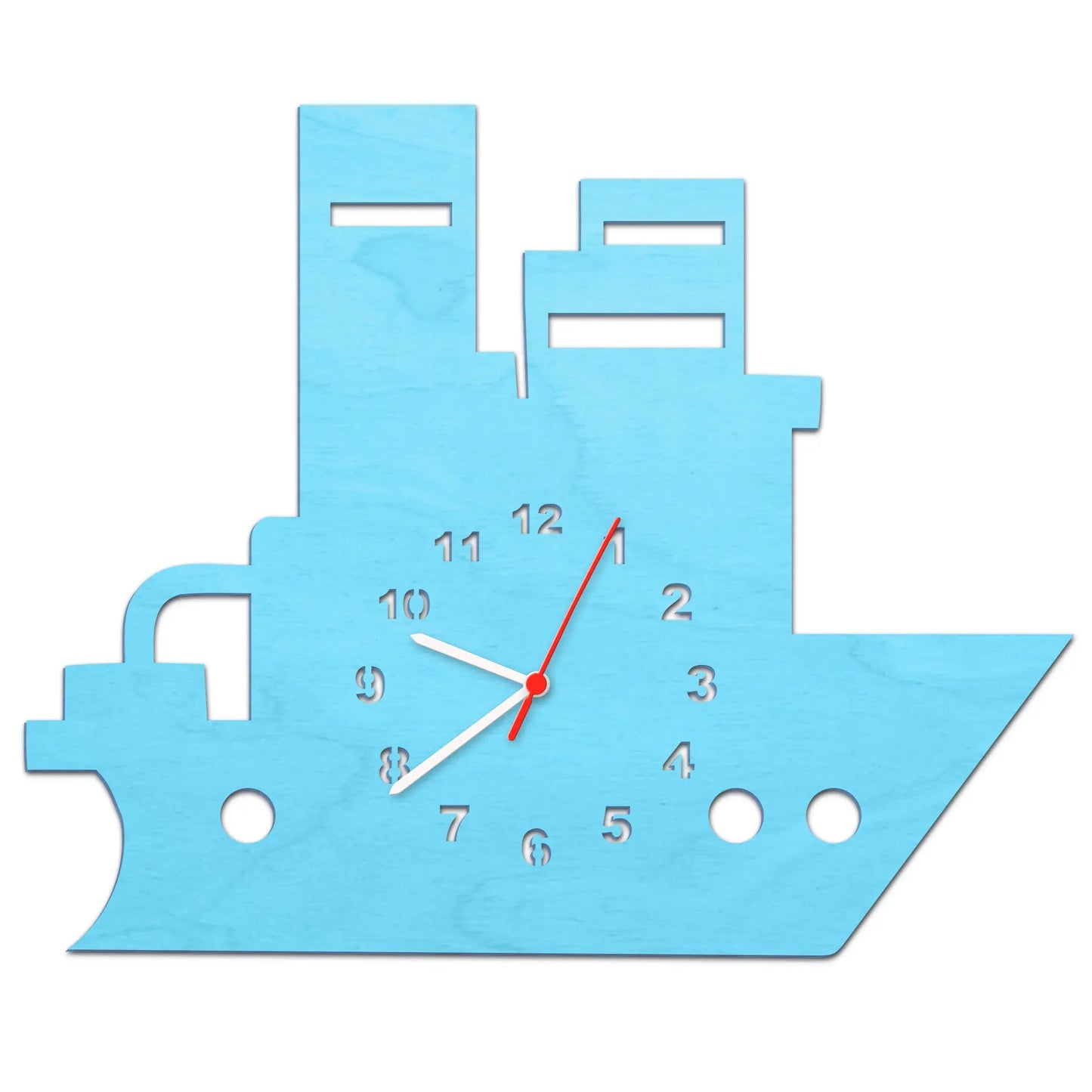 Kinder Wanduhr im Boot Design
