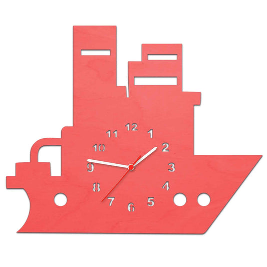 Kinder Wanduhr im Boot Design
