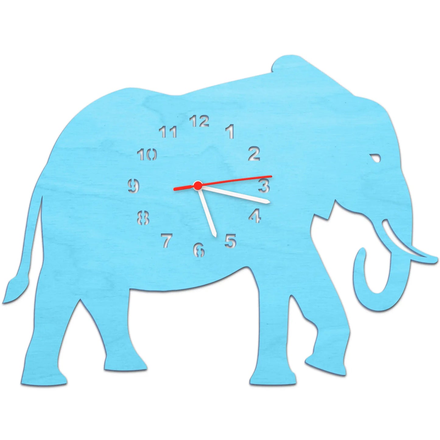Kinder Wanduhr im Elefanten Design