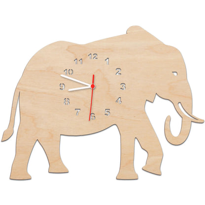 Kinder Wanduhr im Elefanten Design