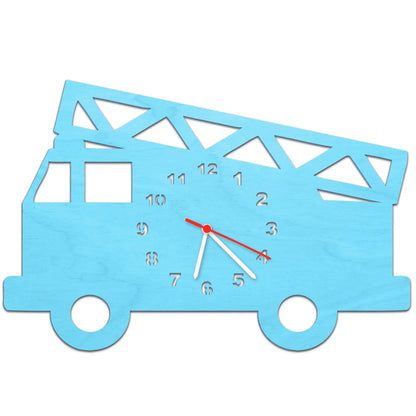 Kinder Wanduhr im Feuerwehrauto Design
