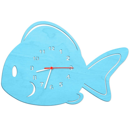 Kinder Wanduhr im Fisch Design