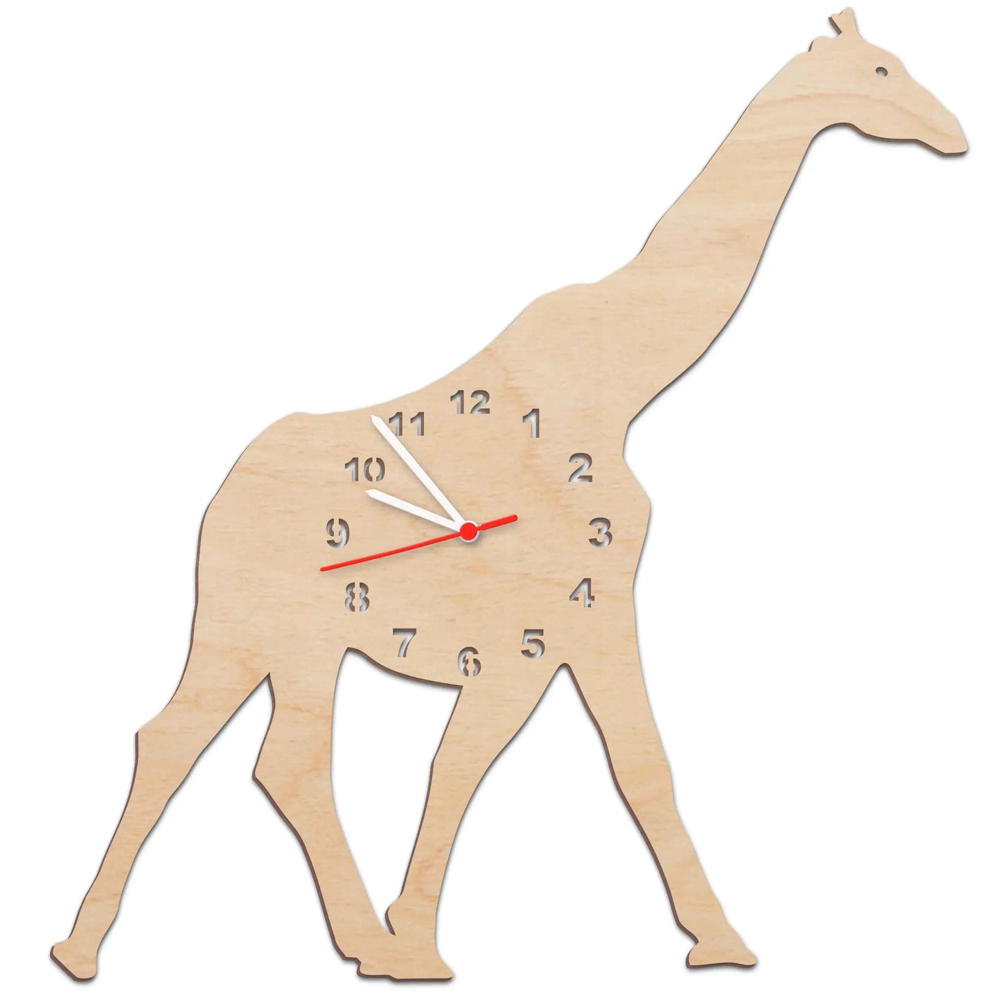 Kinder Wanduhr im Giraffen Design