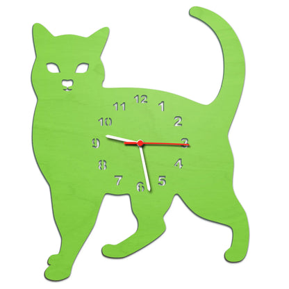 Kinder Wanduhr im Katzen Design