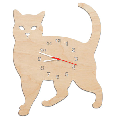Kinder Wanduhr im Katzen Design