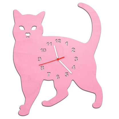 Kinder Wanduhr im Katzen Design