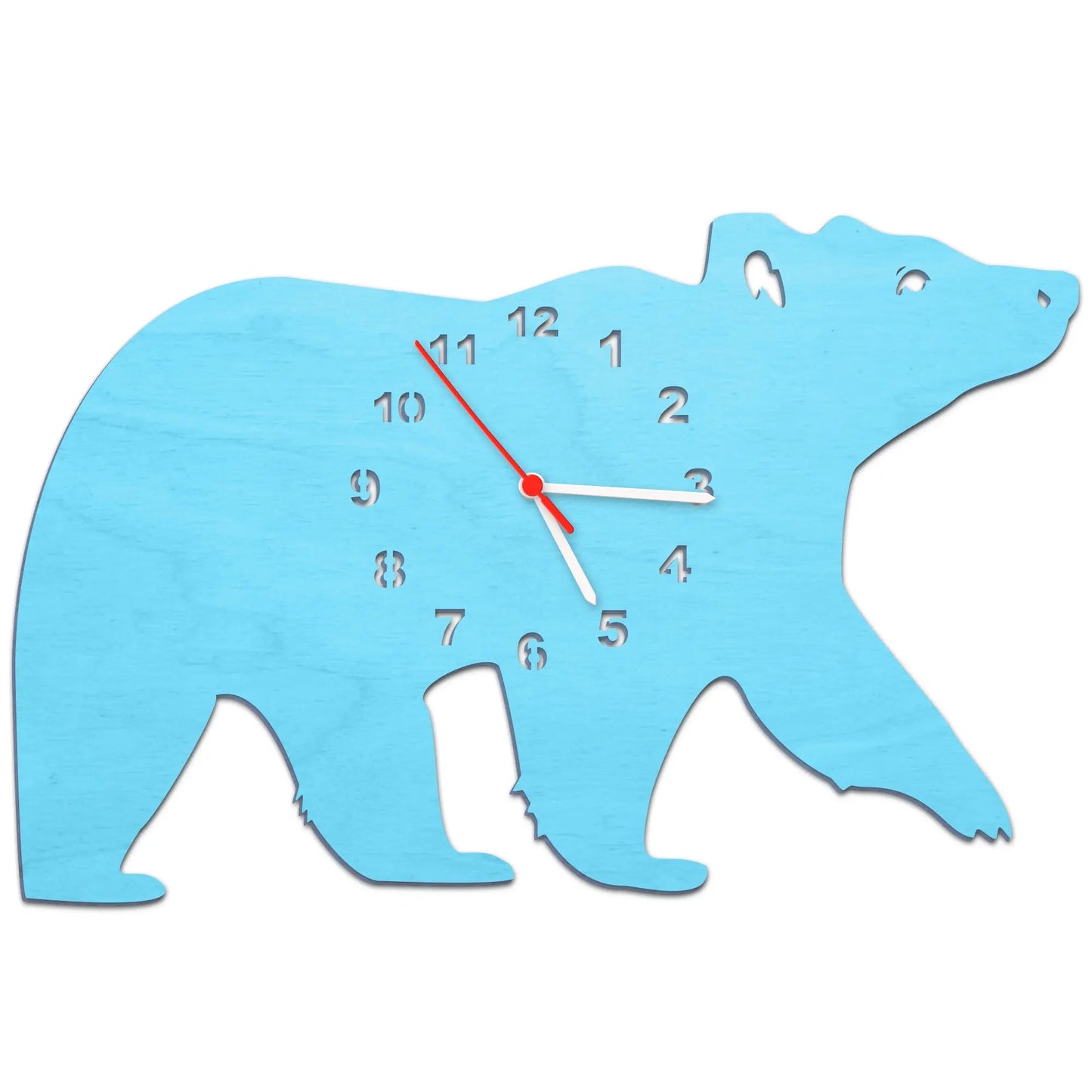 Kinder Wanduhr im Bären Design