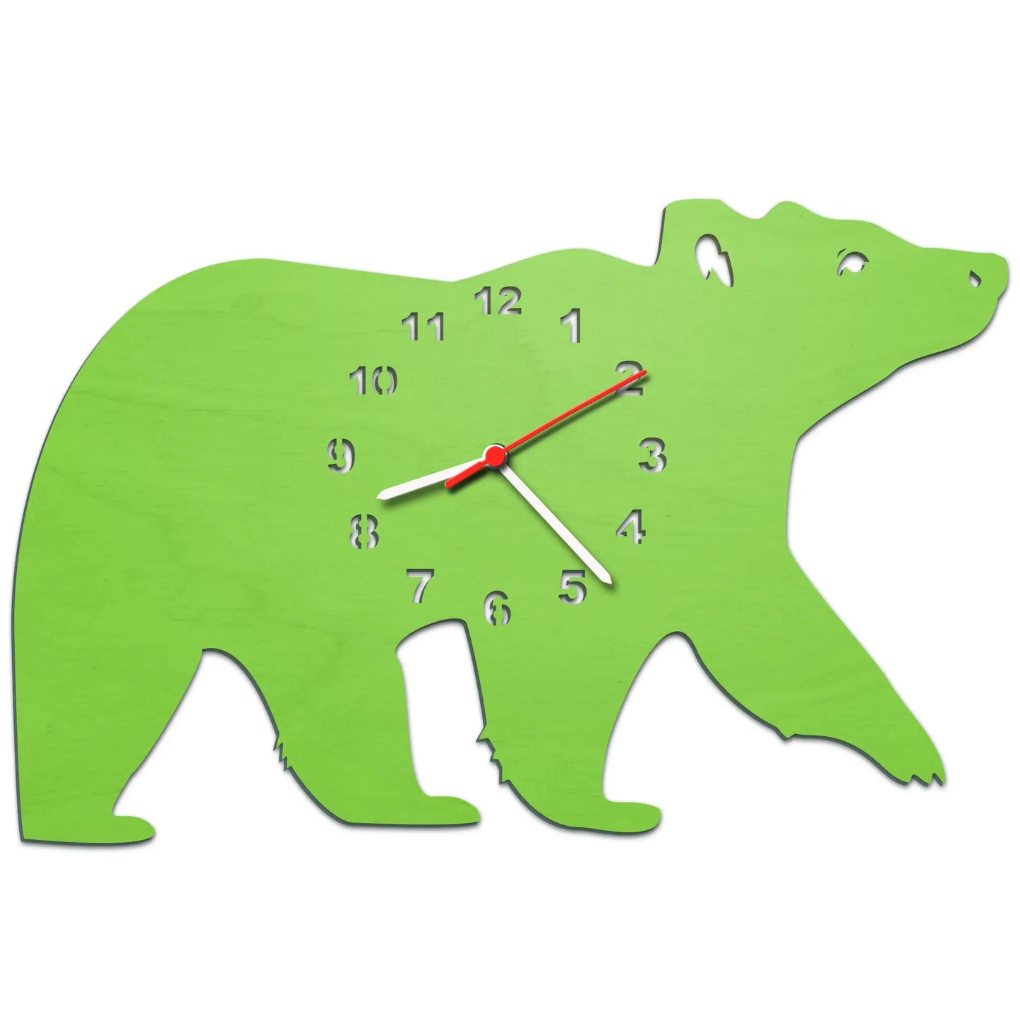 Kinder Wanduhr im Bären Design