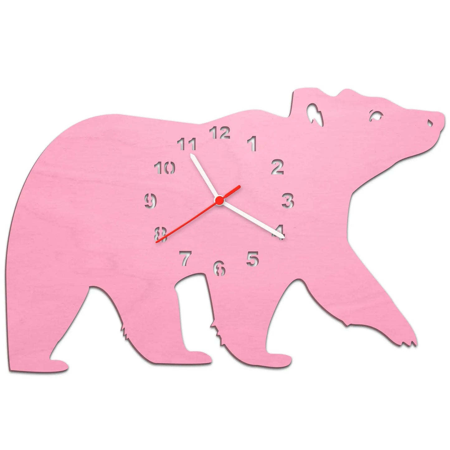 Kinder Wanduhr im Bären Design