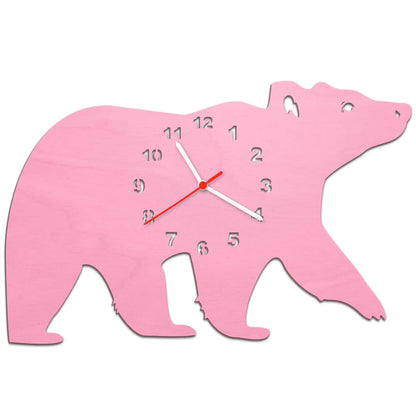 Kinder Wanduhr im Bären Design