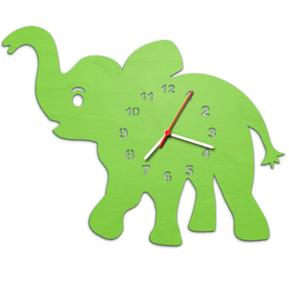 Kinder Wanduhr im Baby-Elefanten Design