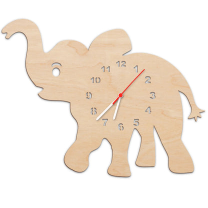 Kinder Wanduhr im Baby-Elefanten Design