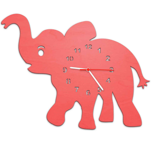 Kinder Wanduhr im Baby-Elefanten Design