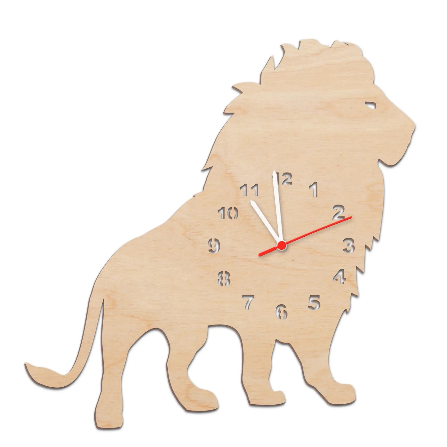 Kinder Wanduhr im Löwen Design