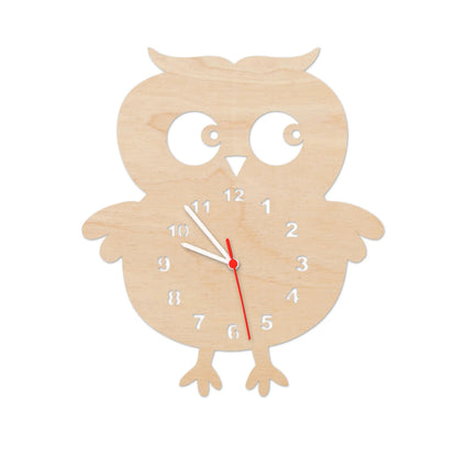 Kinder Wanduhr im Eulen Design