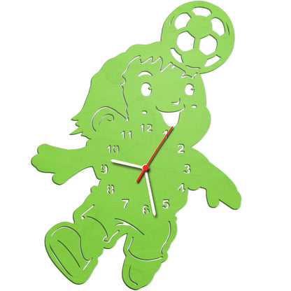 Kinder Wanduhr im Fußballer Design
