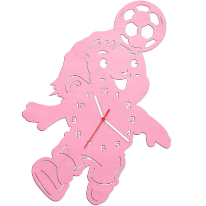 Kinder Wanduhr im Fußballer Design