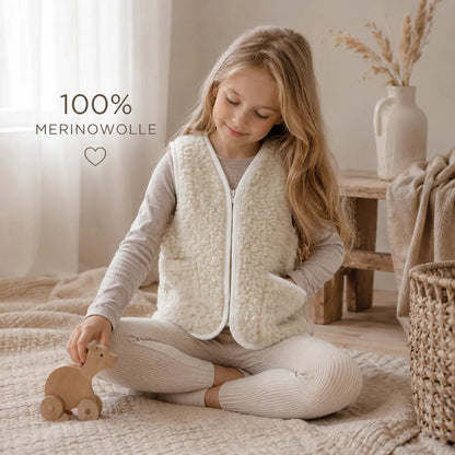 Kinderweste Merinowolle – weich, warm & hypoallergen