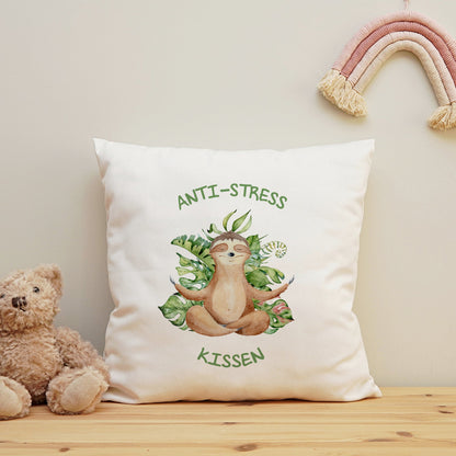 Bedrucktes Kissen mit Spruch Anti-Stress Kissen