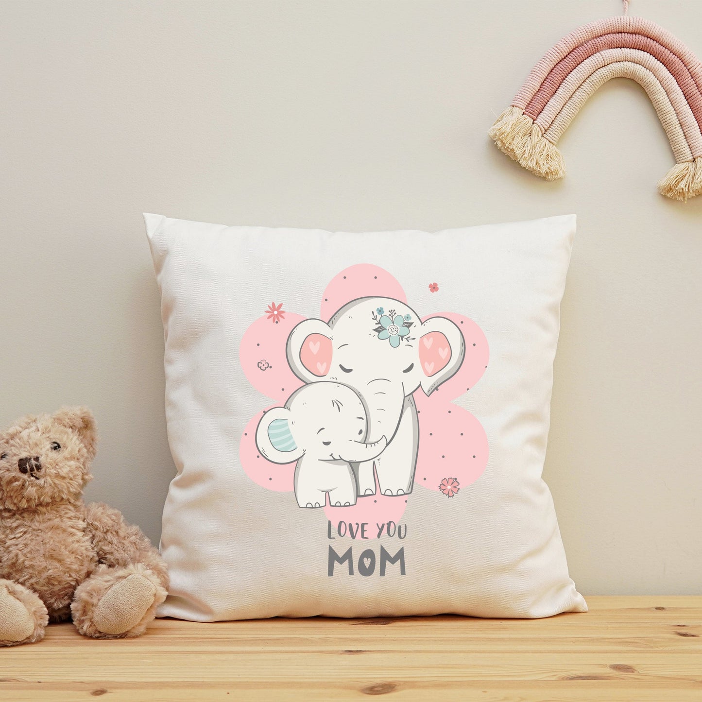 Kissen mit Spruch Elefanten Mama