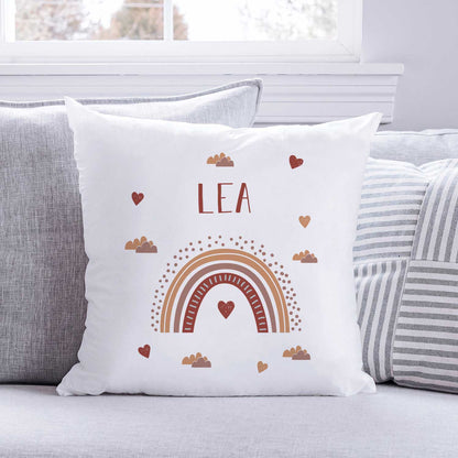 Bedrucktes Kissen mit Motiv "Regenbogen"