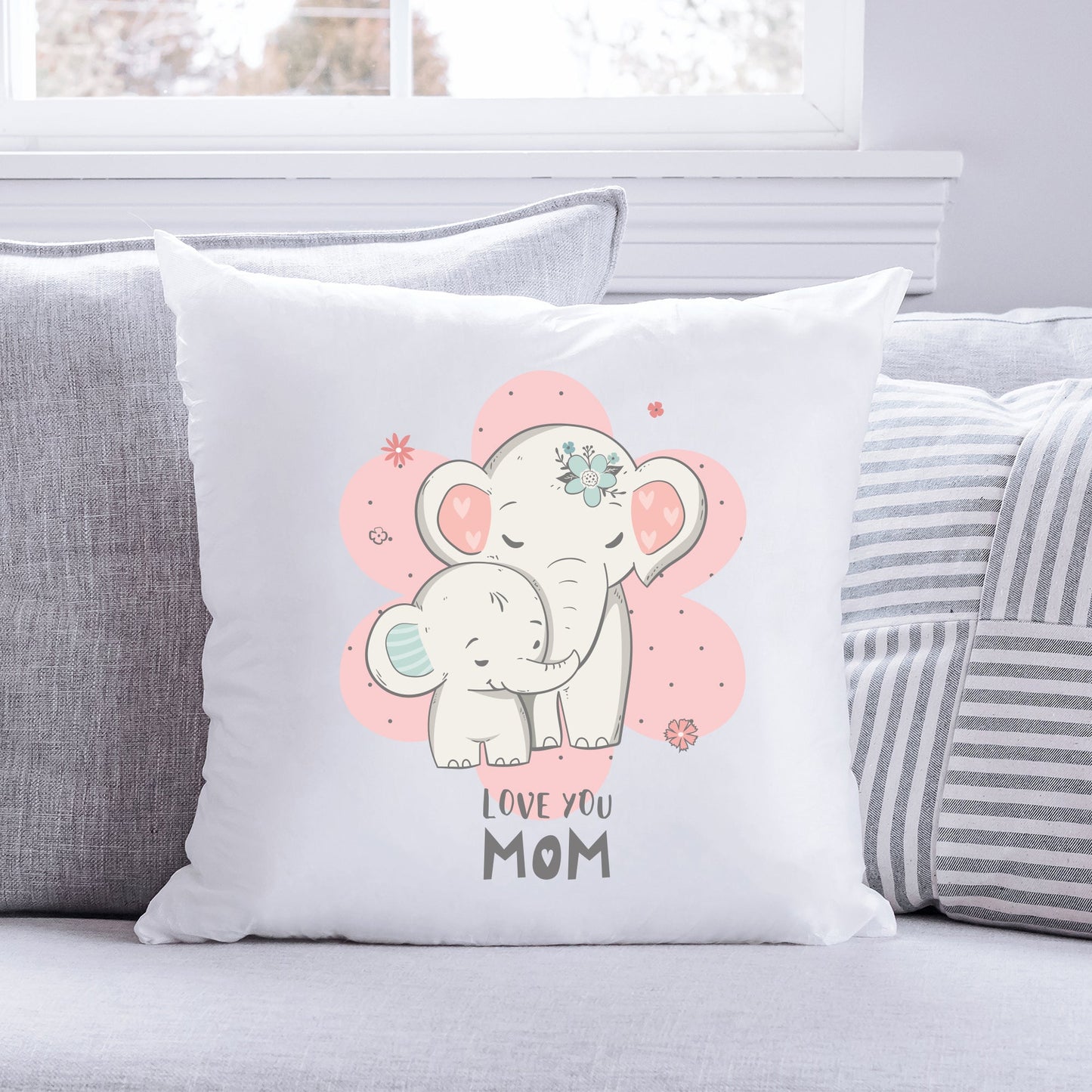 Kissen mit Spruch Elefanten Mama