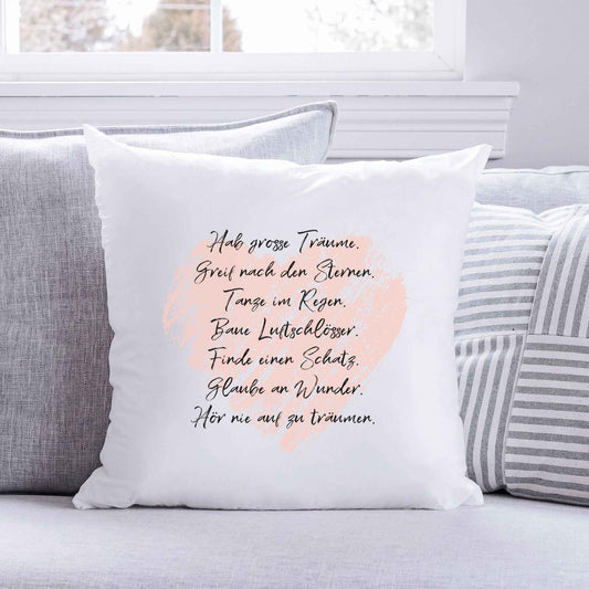 Kissen mit Spruch Traumsprüche