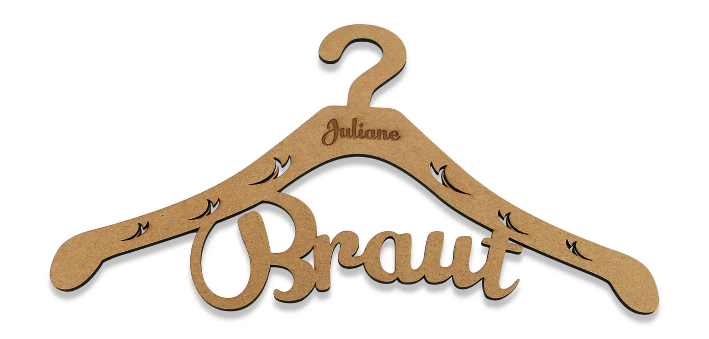 Kleiderbügel "Braut & Bräutigam" mit Gravur