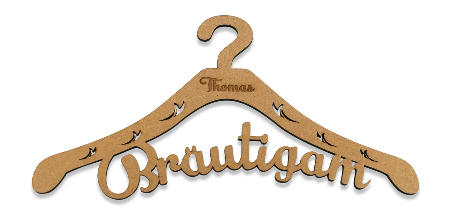 Kleiderbügel "Braut & Bräutigam" mit Gravur