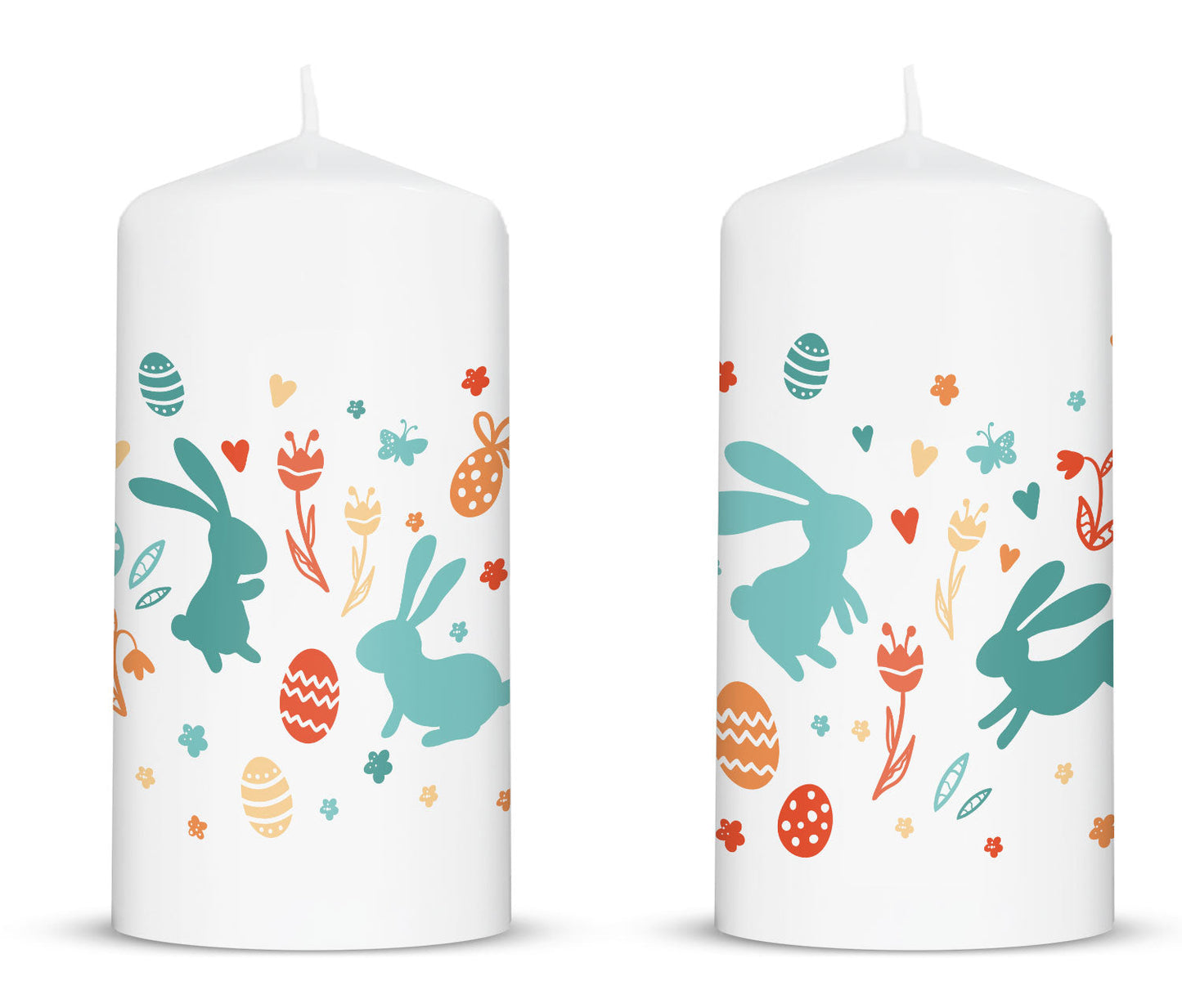 Bedruckte kleine Oster Kerze - Frohe Ostern