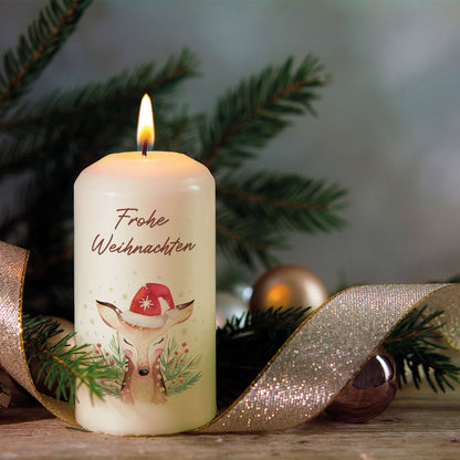 Weihnachtskerze "Reh"
