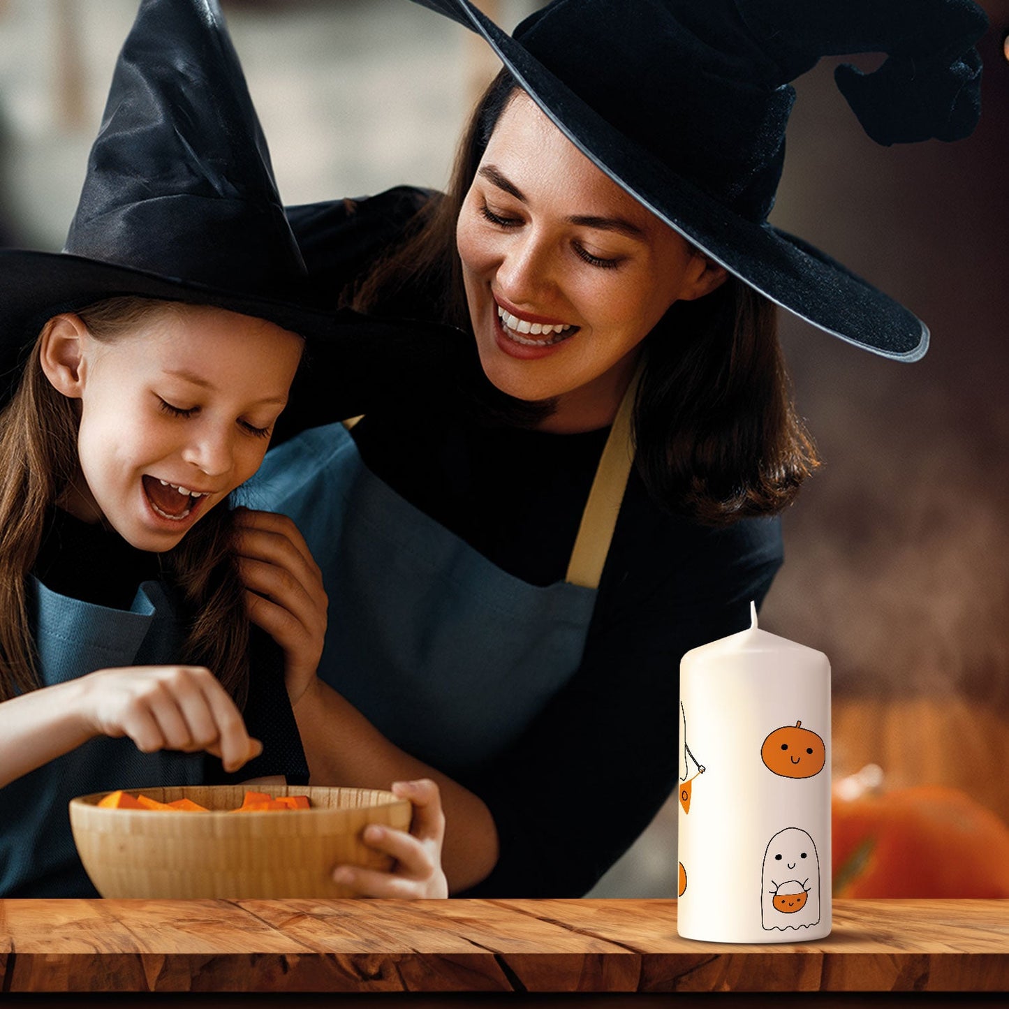 Kleine Kerze "Halloween Geist"