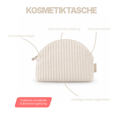Kosmetiktasche Cord – praktisch & stilvoll